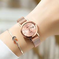 Jam Tangan Wanita Binbond B5907 5907 Laris Manis, Quartz, Baja Anti Karat, Kalender Lengkap, Dial Kecil, Fashion Kasual Elegan