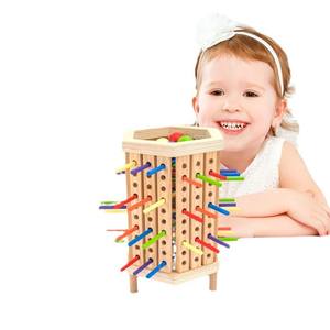 2026 नए आगमन मोंटेसरी बेबी लकड़ी के स्टिक बैलेंस बॉल गेम शैक्षिक सीखने के लिए लड़कों के लिए उपहार खिलौने खेलना - Product Image 2