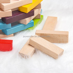 Usine Nouvelle Arrivée Coloré 54 Pièces Empilable Bloc De Bois Tumbling Tour Jeu Classique Renverser Tour Dominos Blocks Ensemble - Product Image 5