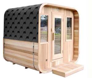 Moderna camera Sauna esterna cubica a vapore umido per 4 ~ 6 persone per Villa relax con riscaldamento e pannello di controllo accessorio - Product Image 1