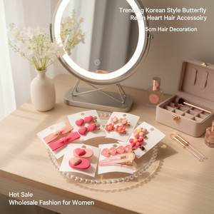 Accessorio per Capelli a Forma di Cuore con Farfalla in Resina Stile Coreano di Tendenza Vendita all'Ingrosso Moda per Donne Decorazione per Capelli 5cm - Product Image 3