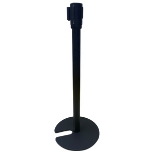 Sang trọng màu đen có thể thu vào kiểm soát hàng đợi đứng <span class=keywords><strong>Stackable</strong></span> vành đai stanchion hàng rào giao thông - Product Image 1