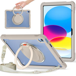 Étui pour tablette iPad 11e génération 2025 avec support rotatif, sangle de poignet 12,9 pouces, étui de protection intégral antichoc - Product Image 3