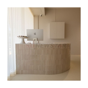 New Arrival Luxury Natural Stone Reception <b>Desk</b> Nordic Style Front Customizable Counter - Product Image 5
