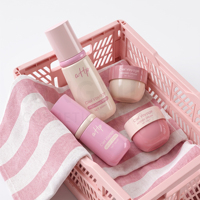 Kit de Voyage Minimaliste pour Soins de la Peau : Vaporisateur Hydratant, Pot à Crème Personnalisé, Bouteilles de Lotion Vides en Plastique, Cosmétiques