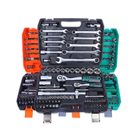 Coffret d'outils de réparation automobile 82 pièces : Clé à cliquet, douilles et outils à main en acier