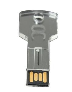 Memoria flash USB 2,0 con forma de llave, logo personalizado, almacenamiento libre de datos, luz LED transparente, 32gb, 64gb - Product Image 1