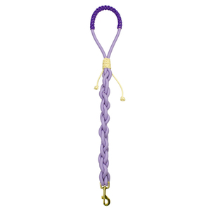 Correa de perro de nylon trenzado color turquesa con mango reflectante, estilo simple y duradero para perros. - Product Image 2