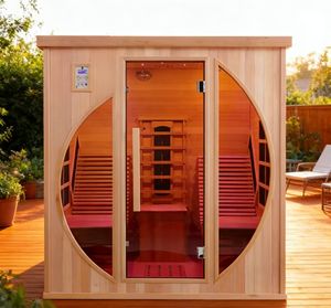 Luxury Infrared Home Sauna with Dual Reclining Loungers Sauna - Product Image 1