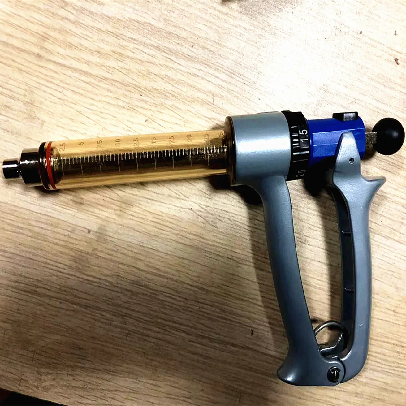 Hayvan Revolver şırınga otomatik veteriner şırıngası 50ML cam şırınga enjeksiyon için