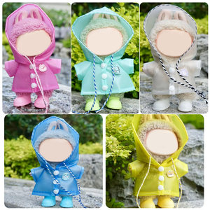 <strong>Small</strong> Animal Poncho Raincoat Cartoon Toy <strong>Plastic</strong> <strong>Doll</strong> Costume Clothes for 17cm Labubu - Product Image 3