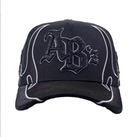 Gorras de Alta Calidad para Hombre, Corona Media Curvada, 31 Bordados, Gorra Deportiva, Visera de Gamuza Negra, 5 Paneles, Gorras Baez Shifu