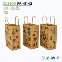 Sacs en papier kraft personnalisés avec poignée torsadée, sacs à fond plat en papier torsadé personnalisés, sacs à soufflets de qualité GSM pour l'épicerie et les marchés.
