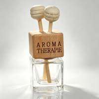 Diffuseur de parfum pour voiture avec logo personnalisé, bouteille en verre carrée vide