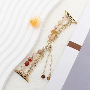 Nouveau <span class=keywords><strong>bracelet</strong></span> de montre intelligent en <span class=keywords><strong>pierre</strong></span> naturelle pour femmes Bracelets perlés pour <span class=keywords><strong>bracelet</strong></span> de montre <span class=keywords><strong>apple</strong></span> 8/7/6/5/4/3/2 - Product Image 2