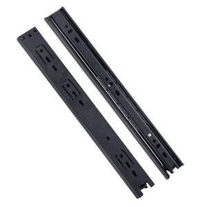 Correderas de cajón Hakimi de 35 mm de ancho, de tres secciones, con rodamientos de bolas, de acero laminado en frío, silenciosas, para gabinetes y armarios. - Product Image 4