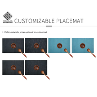 Vente en gros de sets de table rectangulaires personnalisés en textilène lavable et organique pour un usage domestique