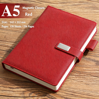 Carnet en cuir PU A5 avec logo personnalisé, porte-stylo, journal en daim, 240 pages, agenda, cadeau de bureau, bloc-notes exécutif
