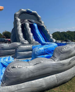 Toboggans gonflables commerciaux géants en PVC à deux voies pour enfants comprenant des kits de réparation de soufflantes comprenant un château gonflable - Product Image 1