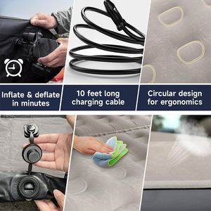 Pompe électrique de lit de voiture gonflable de surface de flocage de fond d'Oxford extra-épais de matelas d'air de <span class=keywords><strong>camping</strong></span> moderne pour le coffre arrière portatif - Product Image 4