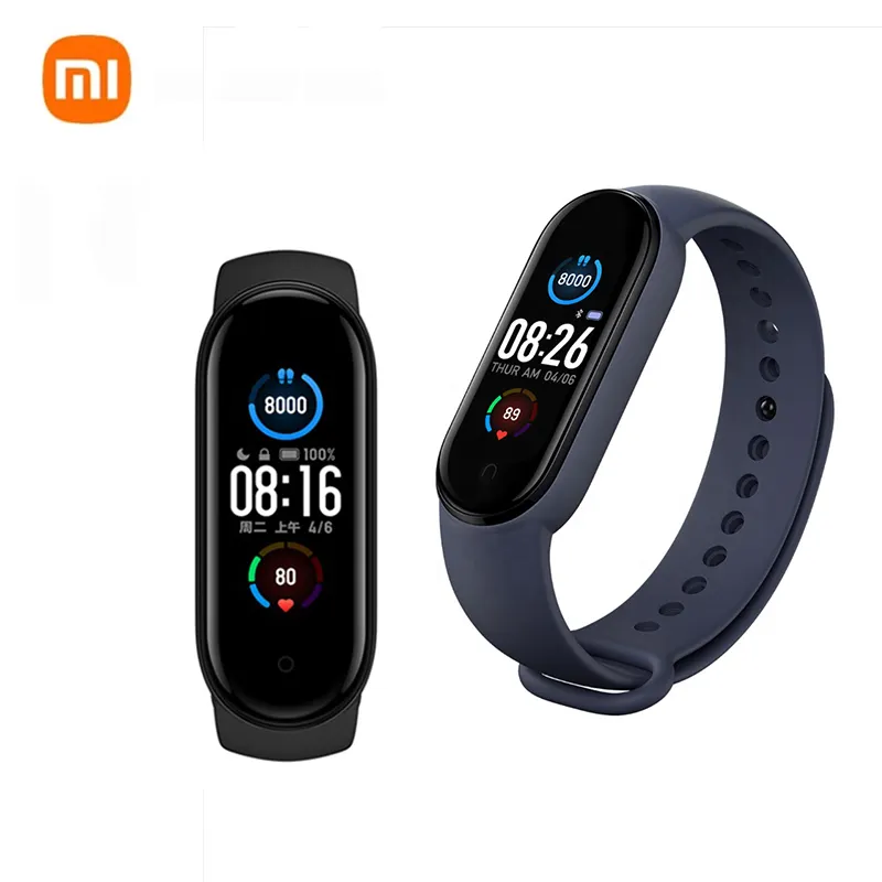xiaomi smart watches new arrivals 2021 Mi Smart Band 5 1.56" AMOLED Display sport gps smart watch