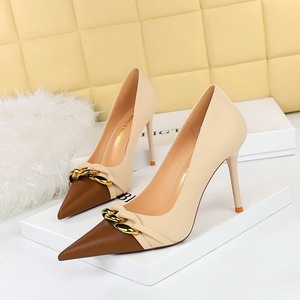 Sandales à talons hauts tendance avec chaîne, sexy et élégantes, pour le bureau, pour femmes et jeunes filles - Product Image 2