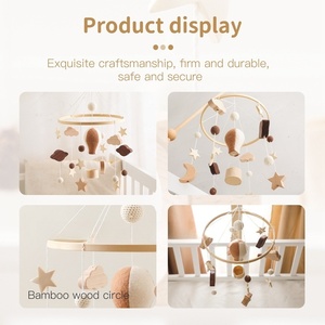 Productos para Bebés Luckykoo, Decoración de Madera Personalizada para Cuarto de Bebé, Móviles de Fieltro con Forma de Avión para Cuna - Product Image 2