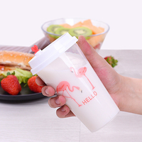 Gobelets jetables personnalisés avec logo, 500 ml, 600 ml, 700 ml, en plastique PP, à paroi simple, transparents, avec couvercles, pour boissons chaudes/froides, durables, écologiques