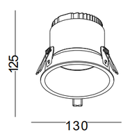 Spot encastré LED rond moderne 12W pour plafond de bureau à domicile