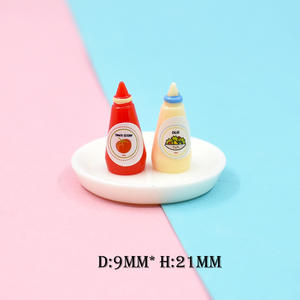 Mini Botellas de Resina para Simular Salsas y Aderezos, Accesorios para Casas de Muñecas, Juguetes de Comida en Miniatura - Product Image 3
