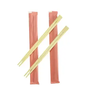 Terbaik populer Logo pembungkus lengan kertas kustom cetak besar sumpit Cina dikemas secara pribadi sumpit bambu Logo sekali pakai