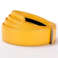 Ceinture en cuir véritable à boucle automatique unisexe personnalisable, couleur marine, largeur 35 mm
