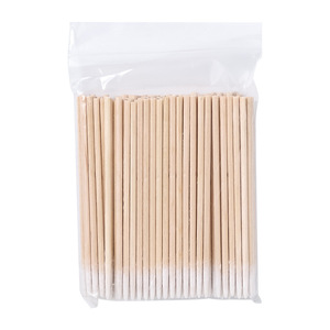 Hisopos de Algodón Desechables con Punta de Bambú para Limpieza de Pestañas, Cejas, PMU y Microblading - Product Image 2