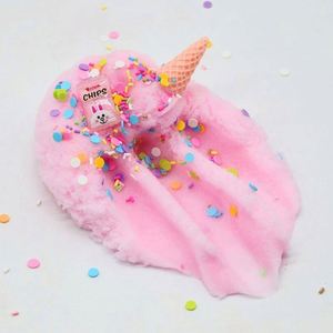Kit de Slime DIY de Nube de Nieve Rosa para Navidad, Arcilla Blanda de Secado al Aire, Lentejuelas de Corazón de Unicornio, Juguete Suave - Product Image 2