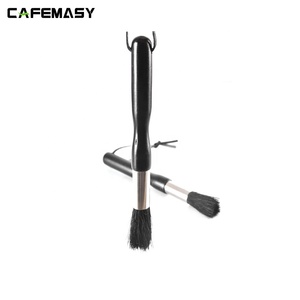 Moulin à café Barista à Long manche en bois, <span class=keywords><strong>brosse</strong></span> de nettoyage de poudre, Machine à café, manche en bois, poils de cochon, Espresso - Product Image 4
