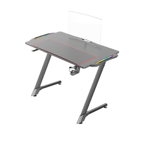Bureau de jeu pour PC, forme en Z, le plus populaire, avec éclairage RGB, 1 pièce, simple, réglable, OEM, long, pour ordinateur de bureau - Product Image 2