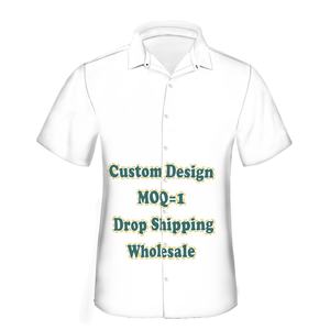 عناصر الموضة قميص البيسبول مع زر للرجال طباعة الطلب على نباتات السرخس البولينيزية المصنوعة حسب الطلب - Product Image 5