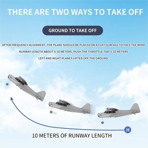 Aijh 2.4G điều khiển từ xa tàu lượn Avion máy bay phản lực mô hình tay ném EPP bọt 2.5 kênh dẫn ánh sáng RC máy bay - Product Image 2