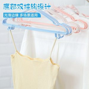 Velvet Coated Clothes Hanger Thickened Iron Non Slip Multi Functional With <b>Hooks</b> For Clothing Organizer 10 Pack Random Color - Product Image 4