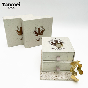 Custom Beige Jewelry Sliding Drawer <b>Box</b> Paper <b>Gift</b> <b>Box</b> for Bracelet Necklace <b>Earring</b> Ring Luxury Packaging <b>Box</b> - Product Image 5