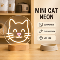 Mini panneau lumineux LED personnalisé pour lettres, enseigne publicitaire sur mesure, alimentation USB, affichage de table pour la décoration de la maison, du magasin ou du café