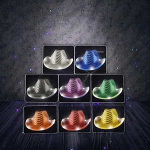 Cappelli LED Luminosi da Cowgirl e Cowboy con Paillettes, Impermeabili, <span class=keywords><strong>per</strong></span> Scuola, Ramadan, Natale, Halloween, Costume, Cosplay, Matrimonio, Feste e Eventi (Acquisto all'ingrosso) - Product Image 3