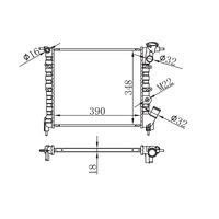 Radiateur de refroidissement par air en aluminium de voiture de pièces de rechange automatiques 7700805486 approprié pour Renault KANGOO Express
