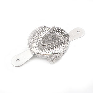 2 ชิ้นทันตกรรม Impression ถาดสแตนเลสผู้ถือฟันถาดฟันปลอมเครื่องมือ Autoclavable ทันตกรรมทันตแพทย์เครื่องมือ - Product Image 2