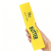 Jouet anti-stress personnalisé OEM en PU imprimé intégral, en forme de bâton de beurre, à rebond lent, à presser, pour cadeau promotionnel, prix d'usine