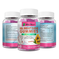 Gummies véganes naturelles BBL pour la courbe mammaire – Complément de soin corporel pour femmes, favorisant l'augmentation mammaire, le lifting, la fermeté des hanches et des fesses, et le soutien immunitaire