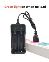 Chargeur de batterie double fente 18650, prise EU, double LED, charge rapide indépendante pour batteries lithium-ion 3,7 V, utilisation à domicile et en voyage