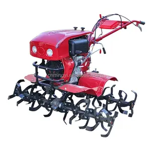 Suministro directo de fábrica de cuatro ruedas Farm Rotary Tiller Mini Garden Diesel Agriculture Power Tiller Machine