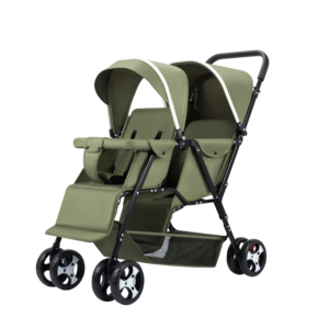 Poussette double <span class=keywords><strong>pour</strong></span> bébé Factory Linen Oxford, pliable, avec cadre en acier inoxydable, 0-3 ans, 15 kg - Product Image 1