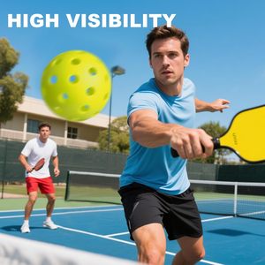 Palline da Pickleball in Polimero Premium Resistenti - Palline da Allenamento per Esterni con 40 Fori e per Interni con 26 Fori, 26g, Spessore 2mm, Alta Visibilità - Product Image 4